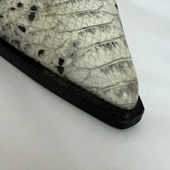 Jeffrey Campbell Caceres Buckle Snake Embossed Ankle Boots Size 6.5 - Picture 12 of 15